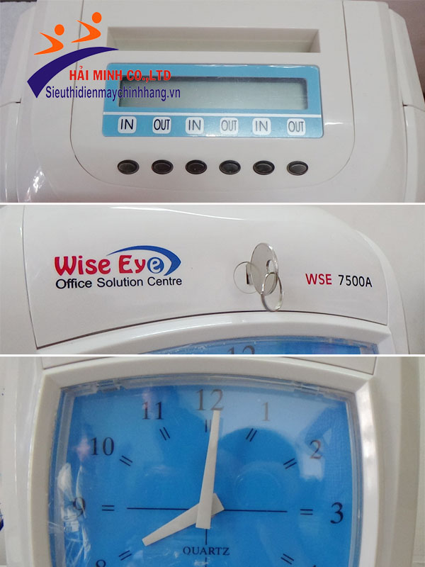 máy chấm công thẻ giấy Wise Eye WSE-7500A