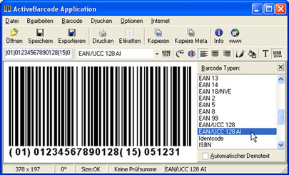 Phần mềm tạo mã vạch Active Barcode